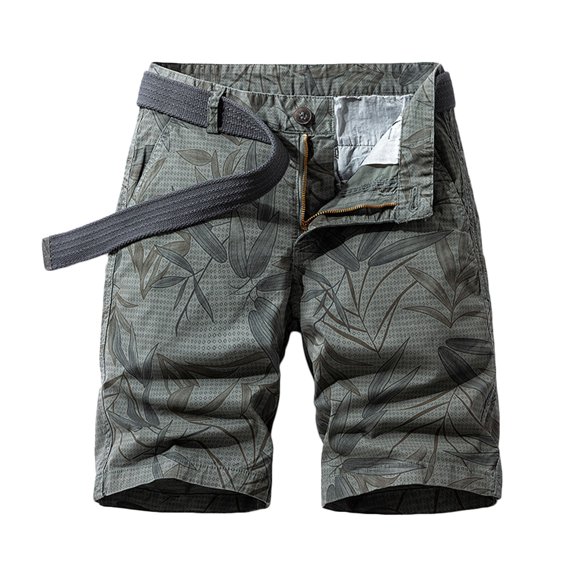 Zylanna Men's Shorts Cargo Pants, Fashion Straight Button Zipper Multi-Pockets Loose Relax Fit Outdoor Workwear Sports Cargo Shorts for Men Dark Gray Size 2XL