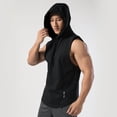 thumbnail image 1 of Zylanna Men's Sleeveless Muscle Shirt, Quick-Dry Solid Color Crew Neck Moisture-Wicking Gym wear Tank Tops for Sport Black, 1 of 6
