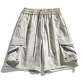 thumbnail image 1 of Zylanna Men's Swim Trunks, Elastic Waist with Pockets Solid Color Quick Dry Beach Board Shorts Khaki, 1 of 9