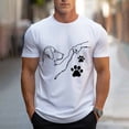 thumbnail image 1 of Zylanna Men's T-Shirts Tee, Cat Dog Print Crew Neck Short Sleeve Summer Fashion Tops for Mens White, 1 of 6