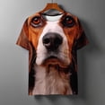 thumbnail image 1 of Zylanna Men's T-Shirts Tee, Crew Neck Dog Print Short Sleeve Summer Fashion Tops for Mens Coffee, 1 of 8