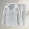 thumbnail image 1 of Zylanna Men's Tracksuit Outfit Sets, Long Sleeve Elastic Waist Hooded 2 Piece Sweatshirts + Pants Sets for Men Gray, 1 of 7