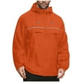 thumbnail image 1 of Zylanna Men's Windbreaker Jackets with Hood, Rain Coat Multi-Pockets Waterproof Full Zip Outdoor Coats for Hiking Travel Orange, 1 of 6