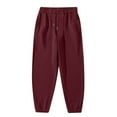 thumbnail image 1 of Zylanna Mens Sweatpants with Pockets, Drawstring Casual Elastic Waist Baggy Joggers for Men Wine Size L, 1 of 6