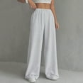thumbnail image 1 of Zylanna Women's Sweatpants with Pockets, Elastic Waist Baggy Soft & Warm Solid Color Casual Wide Leg Pants for Women Gray, 1 of 6