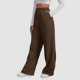 thumbnail image 1 of Zylanna Women's Sweatpants with Pockets, Elastic Waist Solid Color Baggy Soft & Warm Casual Pants for Women Coffee, 1 of 6