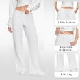 thumbnail image 1 of Zylanna Women's Sweatpants with Pockets, Solid Color Soft & Warm Elastic Drawstring Baggy Casual Wide Leg Pants for Women White, 1 of 6