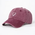 thumbnail image 1 of Zylanna Womens Hats Baseball Caps, cotton Heart Print Adjustable Valentine's Day Machine Washable Hat Wine, 1 of 2