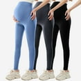 thumbnail image 1 of Zylanna Yoga Maternity Leggings 3PC, Pants Daily Wear Highly&nbsp;Elastic Soft Pregnancy Casual Pants Gray, 1 of 7