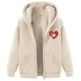 thumbnail image 1 of Zylarhe Autumn/winter Lamb Coat Plus Thick Hooded Cardigan Plus Size Coat Sweatshirts for Men Hoodie, 1 of 2