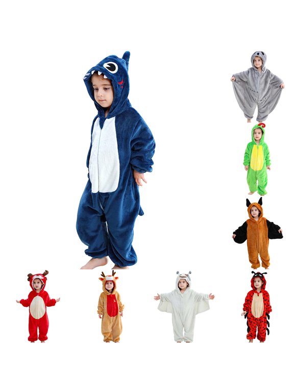 Baby Halloween Bodysuit Baby Boys Girls Winter Halloween Hooded Romper Cute Footed Jumpsuit Blue 0-6 Months