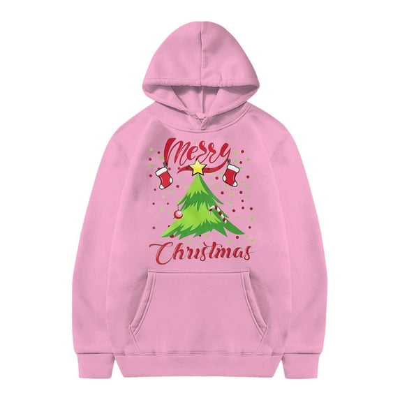 Zylarhe Boys Girls Sweatshirts Festive Snowflake Print Kids Holiday Pullover Cozy Sweater For Seasonal Family Celebrations 10-11 Years Pink