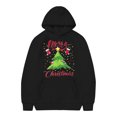thumbnail image 1 of Zylarhe Boys Girls Sweatshirts Festive Snowflake Print Kids Holiday Pullover Cozy Sweater For Seasonal Family Celebrations 13-14 Years Black, 1 of 3