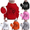 thumbnail image 1 of Zylarhe Boys Sweatshirts Girl Hoodie Long Sleeve Soft Sweatshirt Graphic Hoody Kids Cute Pullovers Top Clothes for Girls with Cozy Feel Red 5-6 Years, 1 of 5