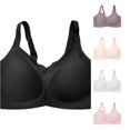 thumbnail image 1 of Zylarhe Bras for Women, Women's Bras Without Steel Rings Seamless Underwear Large Sized Comfortable Bras With European And Styles Running Girls Sports Bra for Women Black L, 1 of 7