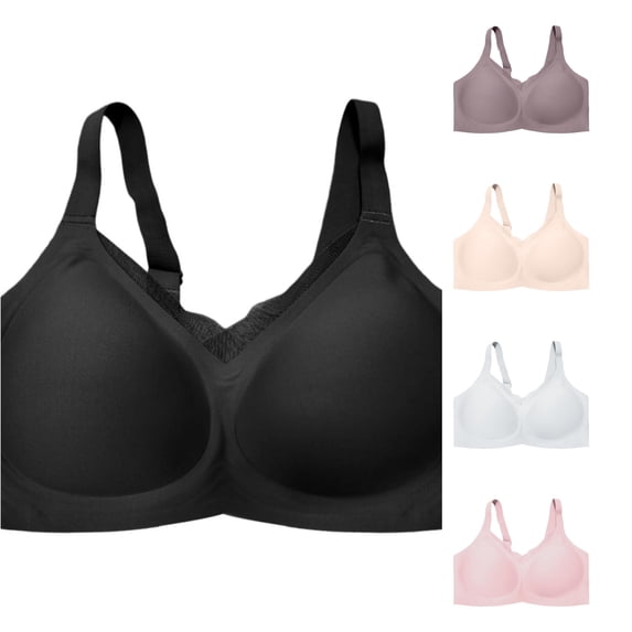 Zylarhe Bras for Women, Women's Bras Without Steel Rings Seamless Underwear Large Sized Comfortable Bras With European And Styles Running Girls Sports Bra for Women Black L