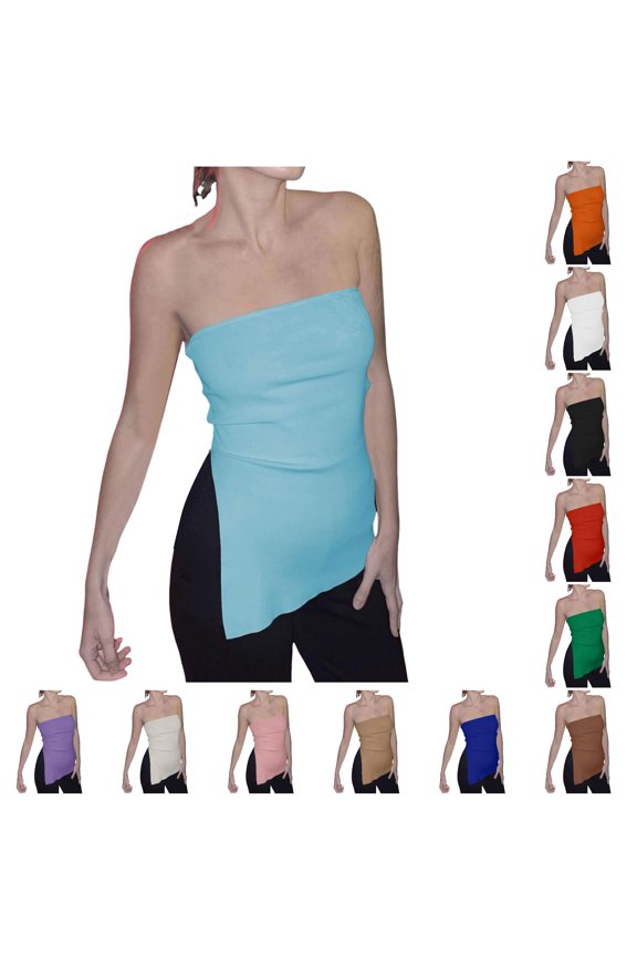 Bras for Women, Ladies Strapless Tank Top Net Tube Top Blue2 XS