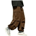 thumbnail image 1 of Zylarhe Casual Pants for Men Men's Corduroy Pants Couples Casual Cargo Pants Fashion Autumn Winter Straight Leg Wide Pants Mens Workout Pants with Pockets, 1 of 6