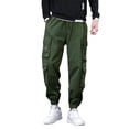thumbnail image 1 of Zylarhe Casual Pants for Men Mens Fashion Joggers Sports Pants Casual Lined Cargo Pants Gym Casual Harem Pants Trousers Mens Winter Warm Long Pants Pleated Mens Pants, 1 of 9