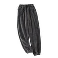 thumbnail image 1 of Zylarhe Casual Pants for Men Pajama Pants Men's Autumn And Winter Warm Flannel Wide Mouth Trousers Loose Large Size Thick Coral Home Pajamas Tech Mens Pants, 1 of 3