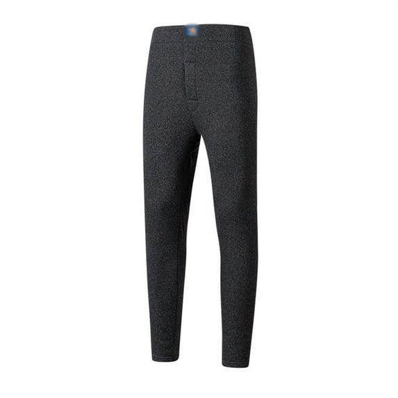 Zylarhe Casual Pants for Men Autumn/Winter 2024 Men's Warm And Thickened Wool Thermal Pants Cute