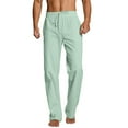 thumbnail image 1 of Zylarhe Casual Pants for Men Male Casual Solid Pant Short Full Length Straight Pant Short Drawstring Pocket Fashion Pant Trousers Star Apparel, 1 of 5