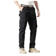 thumbnail image 1 of Zylarhe Casual Pants for Men Male Fitness Running Trousers Loose Waist Solid Color Pocket Loose Sweatpants Stretch Waist Pants, 1 of 7