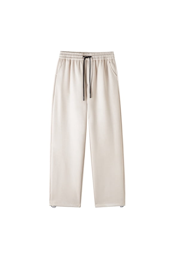 Casual Pants for Men Men's Casual Pants Solid Color Suede Straight Pants And Pants Little