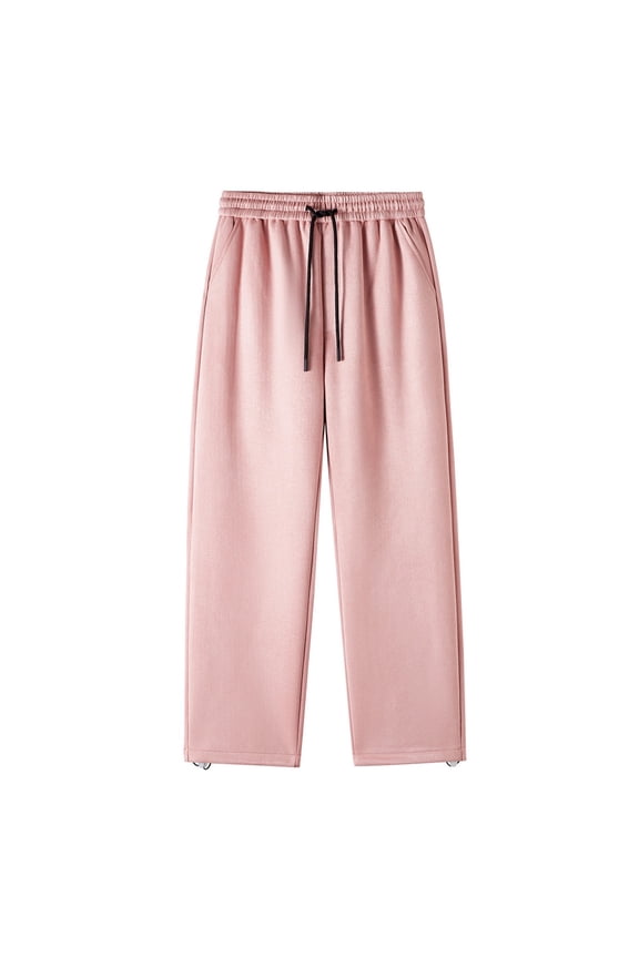 Casual Pants for Men Men's Casual Pants Solid Color Suede Straight Pants And Pants Little