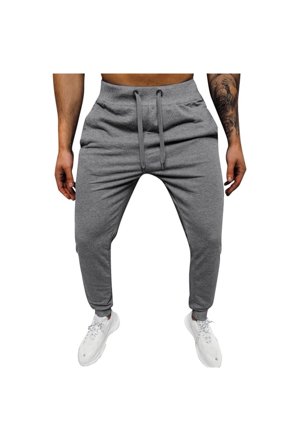 Casual Pants for Men Men's Drawstring Sweatpants Mid-waist Casual Pants For Men With Pockets Warm And Tote