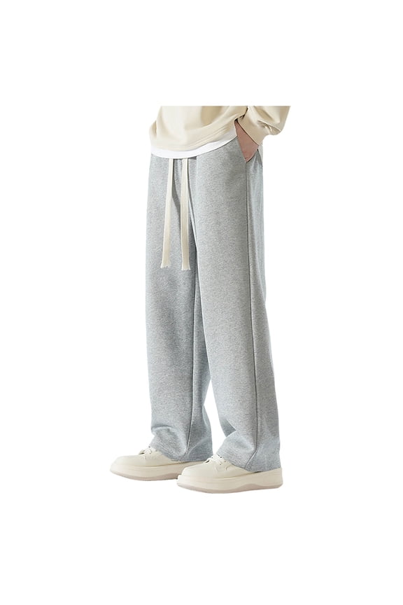 Casual Pants for Men Men's Solid Color Loose Sag Plus Straight Leg Wide Leg Casual Sweatpants Boy Stocking