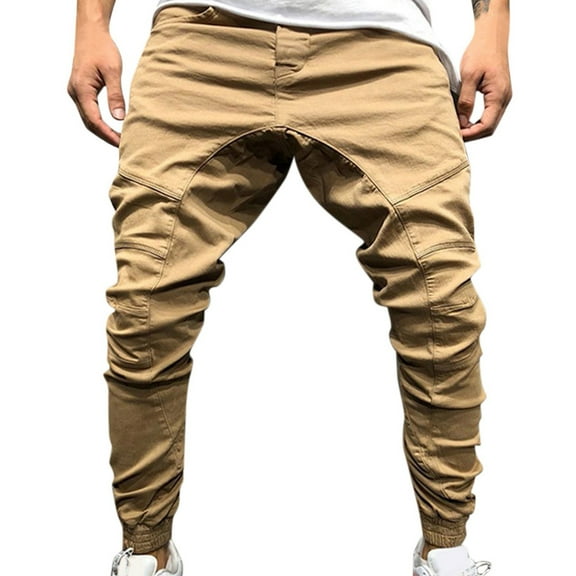 Zylarhe Casual Pants for Men Men's Trousers Overalls Casual Sports Pants Trousers With Zipper Pockets with
