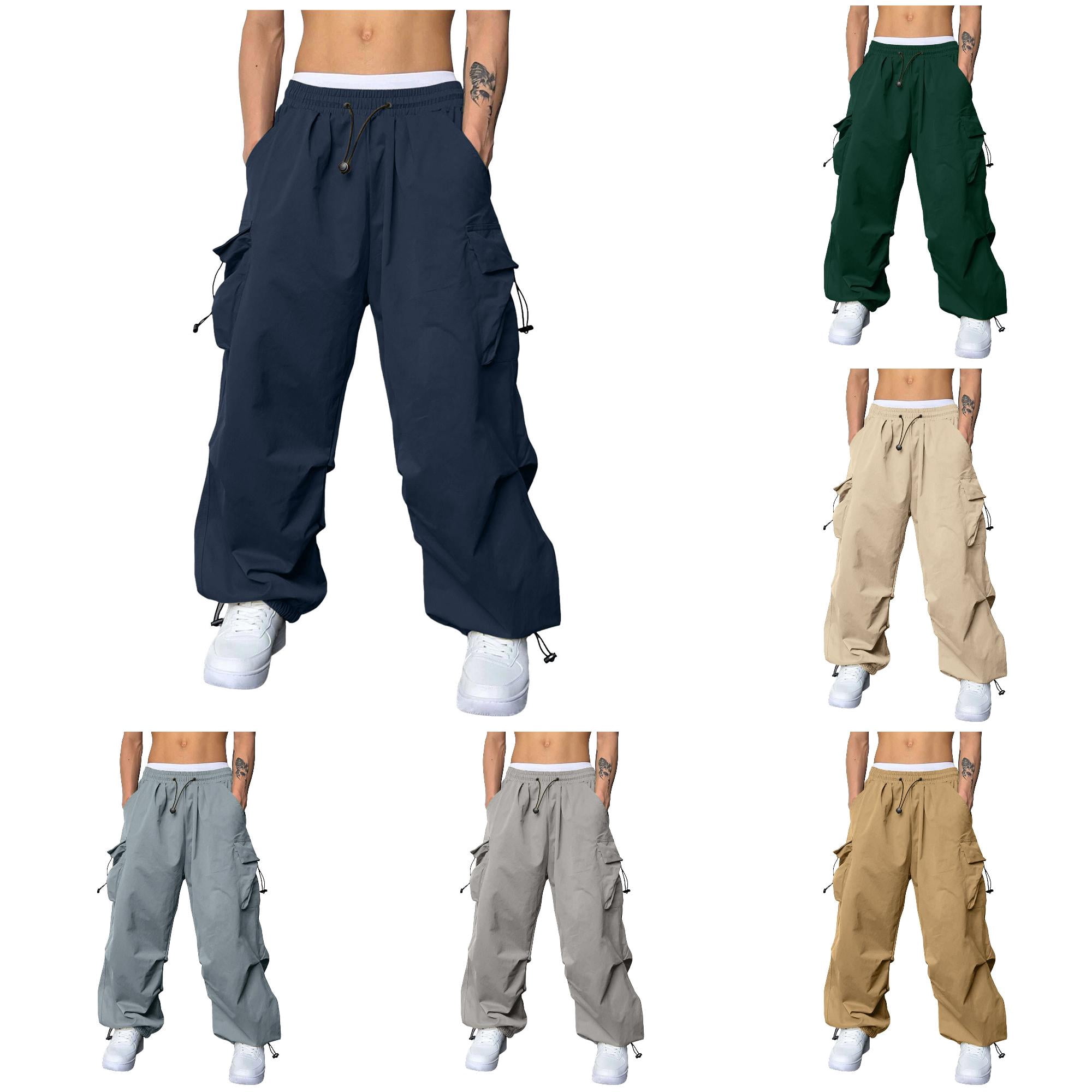 Zylarhe Casual Pants for Men, Mens Casual Cargo Pants with