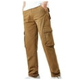 thumbnail image 1 of Zylarhe Casual Pants for Men Mens Fashion Leisure Sports Solid Color Pocket Tie Overalls Pants Pants Stretch Chinos Men, 1 of 5