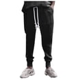 thumbnail image 1 of Zylarhe Casual Pants for Men Solid Color Jacquard Drawstring Casual Pants European And Autumn Loose Business Comfortable Trendy Pants Bedroom with, 1 of 5