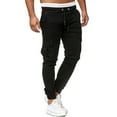 thumbnail image 1 of Zylarhe Casual Pants for Men Sweatpants Casual Elastic Joggings Sport Solid Baggy Pockets Trousers Mens Big And Tall Pants, 1 of 9