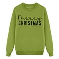 thumbnail image 1 of Zylarhe Girls Boys Sweatshirt Boys Girls Merry Christmas Holiday Crewneck Pullover Sweatshirt Festive Seasonal Kids Top Green 11-12 Years, 1 of 3