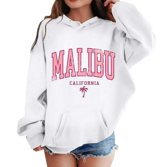 Zylarhe Girls Boys Sweatshirt Girls Long Sleeve Graphic Hooded Sweatshirt Soft Pullover Top Cute Casual Outerwear For Children White 11-12 Years