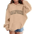 thumbnail image 1 of Zylarhe Girls Boys Sweatshirt Girls Hoodies And Sweatshirts For Girls Comfortable Long Sleeve Pullover Sweatshirt Ideal For Daily Casual Activities And Outdoor Khaki 9-10 Years, 1 of 4