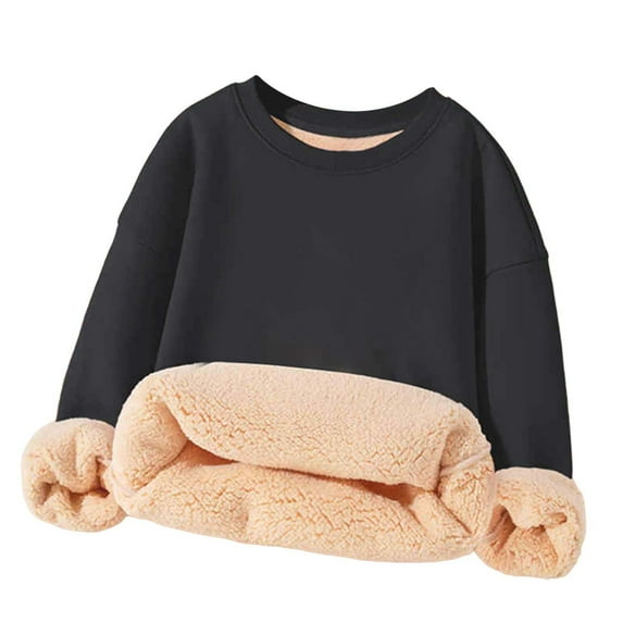 Girls Hooded Pullover Top Long Sleeve Crewneck Soft Cozy Casual Loungewear Outerwear For Kids Toddler 12-13 Years Grey