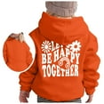 thumbnail image 1 of Zylarhe Girls Boys Sweatshirt Girls Long Sleeve Graphic Hooded Sweatshirt Soft Pullover Top Cute Casual Outerwear For Children Orange 3-4 Years, 1 of 5