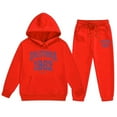 thumbnail image 1 of Zylarhe Girls Boys Sweatshirt Girls Outfits&Set Child Toddler Boys Girls Sweatsuits Ocean Graphic Pullover Hoodie Tops And Sweatpants Fashion Tracksuit Set Red 3-4 Years, 1 of 4