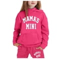thumbnail image 1 of Zylarhe Girls Boys Sweatshirt Stylish Girls Casual Outfit Set Printed Long Sleeve Hooded Top with Pants Ensemble Hot Pink 4-5 Years, 1 of 4
