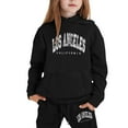 thumbnail image 1 of Zylarhe Girls Boys Sweatshirt Stylish Girls Winter Outfits Set Casual Printed Hooded Sweatshirt Ensemble Easy Care Comfort Wear For Toddlers And Kids Black 3-4 Years, 1 of 4