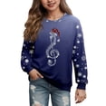 thumbnail image 1 of Zylarhe Girls Hoodies & Sweatshirts Christmas Cozy Pullover Sweater for Kids Casual Fashion 7-8 Years Navy, 1 of 4