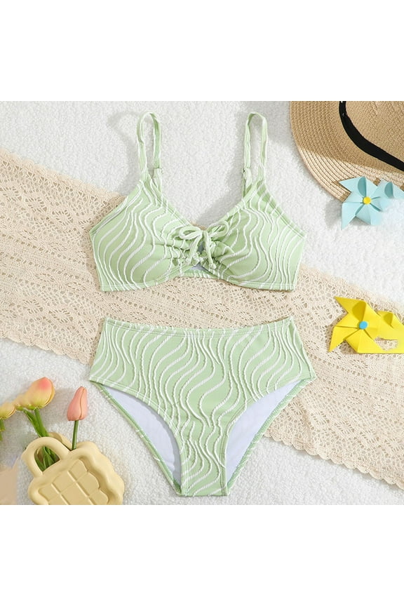 Girls Swimsuit, Girls Swimwear for Girls Summer Cute Crisscross Dye Print Floral Swimsuit Fashion Beachwear 7-8 Years Green