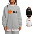 thumbnail image 1 of Zylarhe Halloween Sweatshirts for Kids Children Boy Girl Pumpkin Printing Crewneck Pullover Sweater Long Sleeve Fall Grey 5-6 Years, 1 of 3