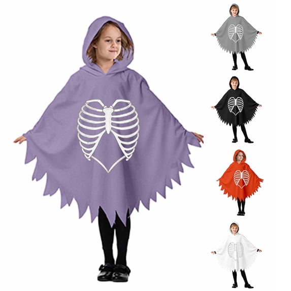 Zylarhe Kids Halloween Dancewear Jumpsuit for Stage Performances Party Events Playful Home Outfit Purple 6-7 Years