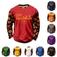 thumbnail image 1 of Zylarhe Kids Halloween Sweatshirts Halloween Theme Kids Sweatshirt Cozy Long Sleeve Red 3-4 Years, 1 of 4