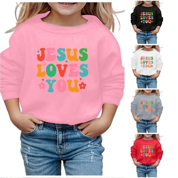 Zylarhe Kids Hoodies Girl Long Sleeve Soft Sweatshirt Graphic Kids Cute Round Neck Pullovers Top Clothes for Girls with Cute Design Pink 8-9 Years